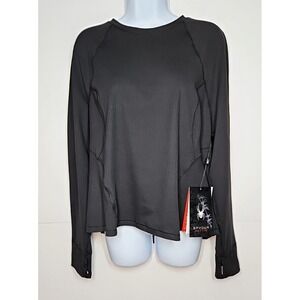 Spyder Women's Black Long Sleeve Athletic Top w/ Thumbholes Size XL NWT